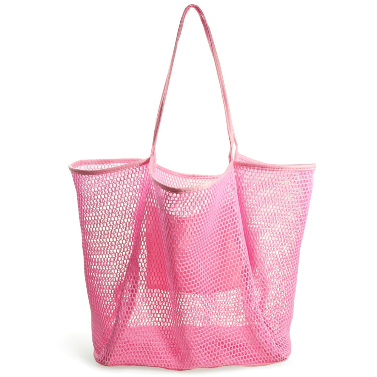 Mesh Beach Tote Pink - Hoxis Bags