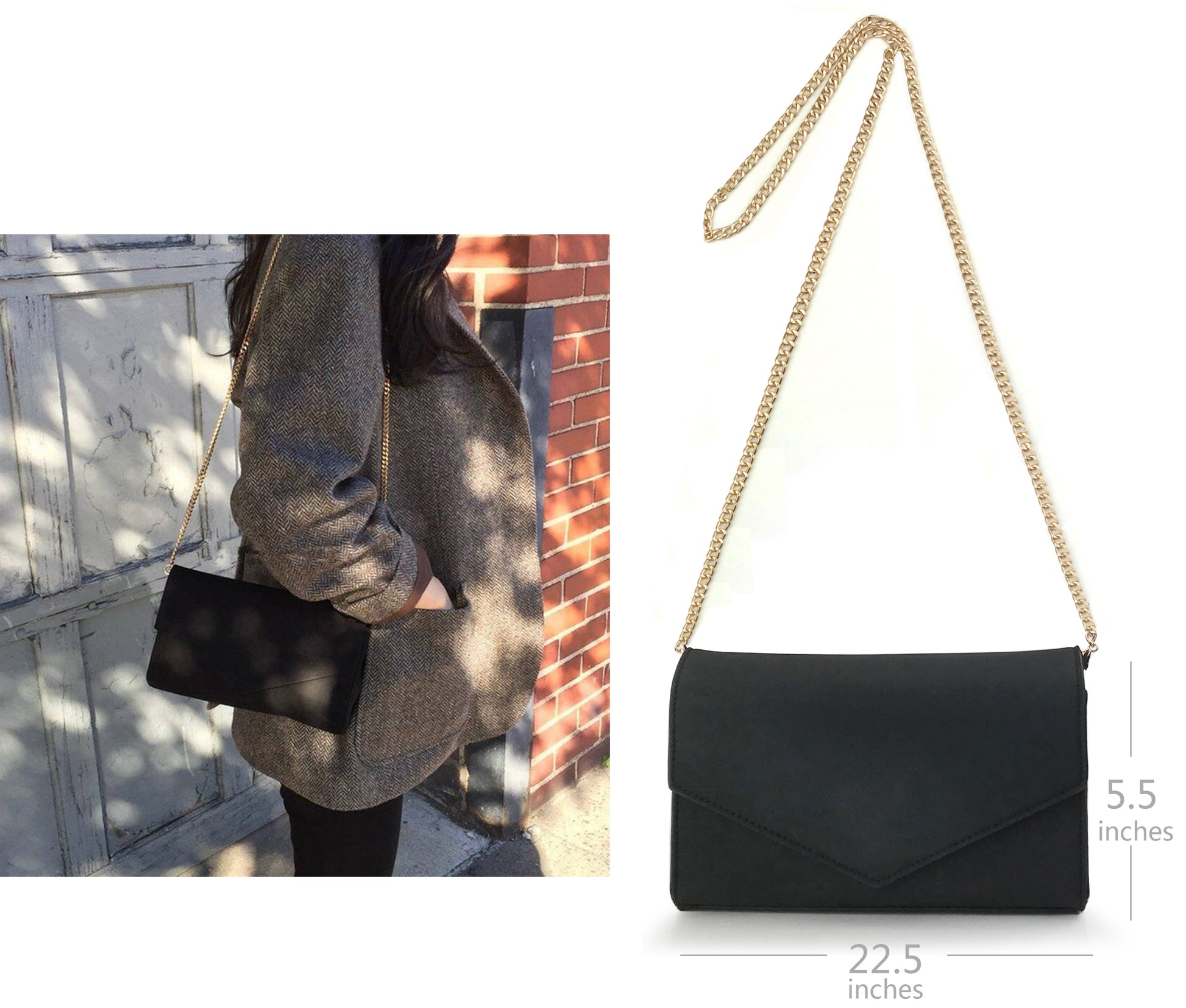 Suede Envelope Clutch - Hoxis Bags