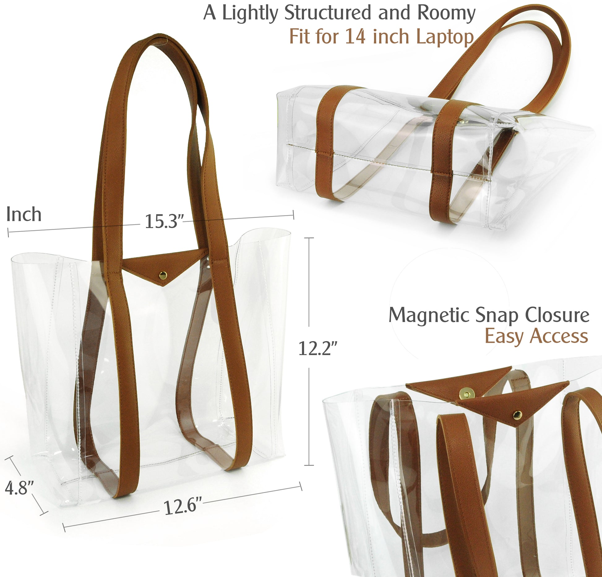 Clear Tote with Pouch - Hoxis Bags