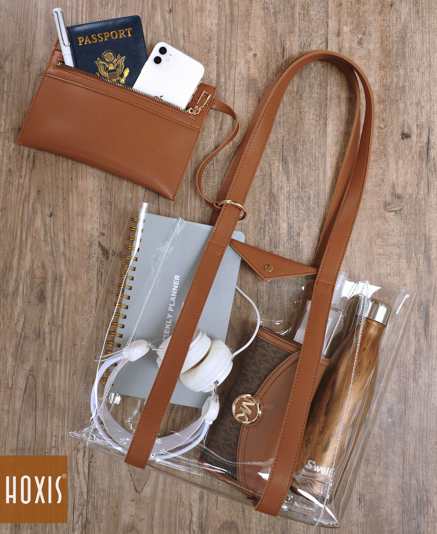 Clear Tote with Pouch - Hoxis Bags
