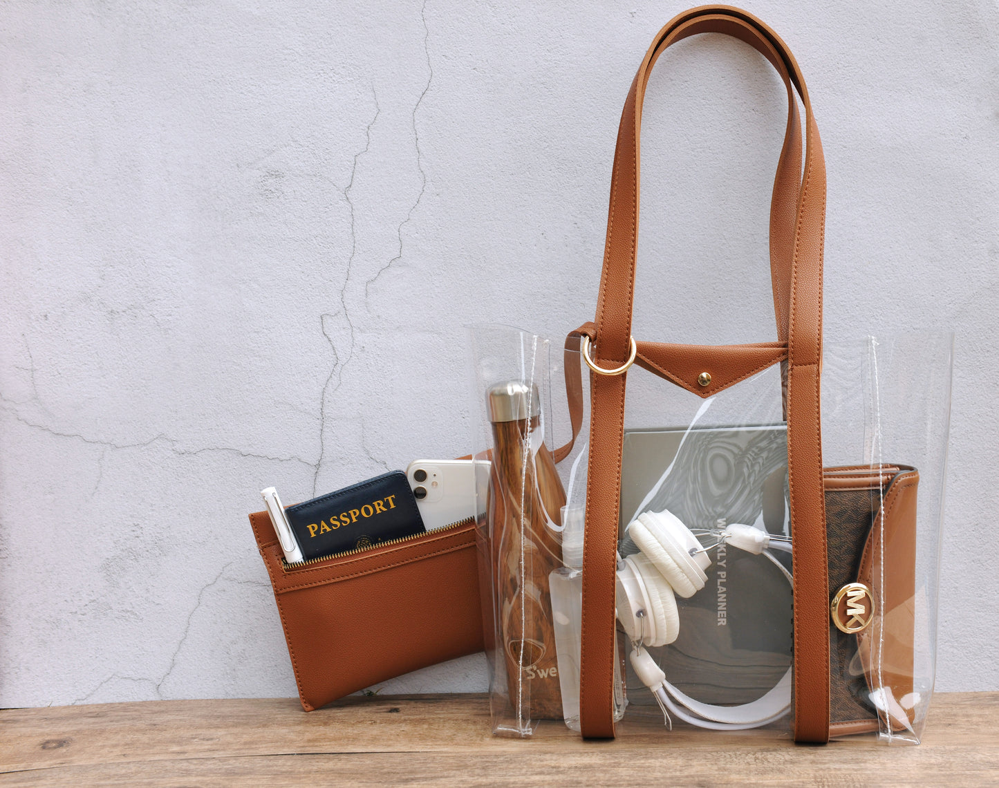 Clear Tote with Pouch - Hoxis Bags