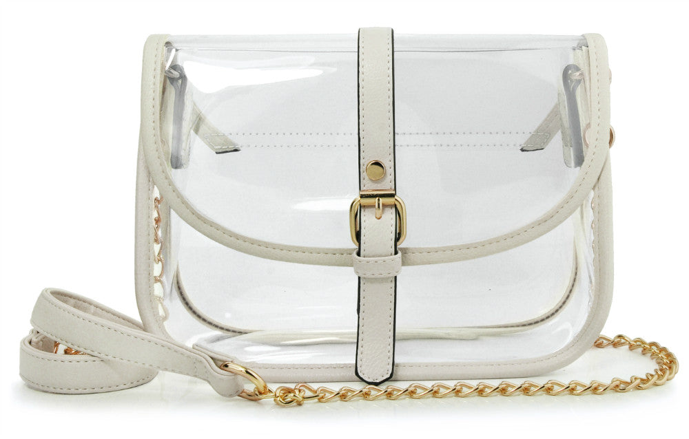 Clear Saddle CrossBody - Hoxis Bags