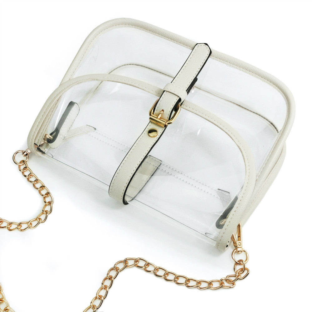 Clear Saddle CrossBody - Hoxis Bags