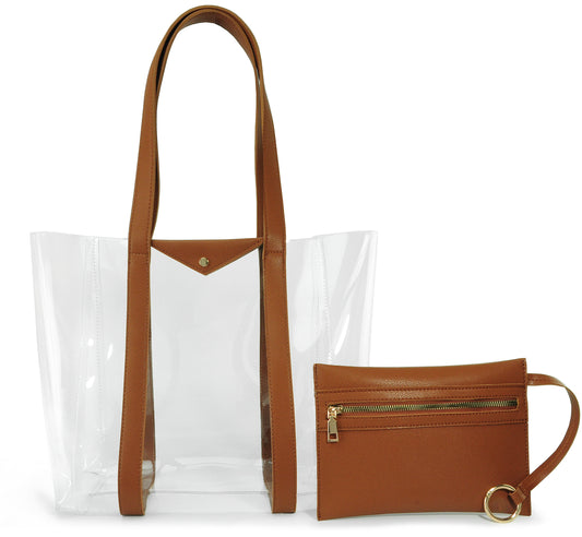 Clear Tote with Pouch - Hoxis Bags