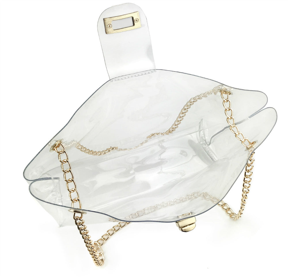 Clear Turnlock Shoulder - Hoxis Bags