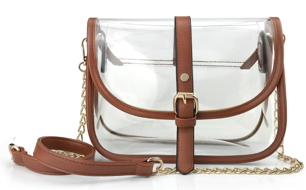 Clear Saddle CrossBody - Hoxis Bags