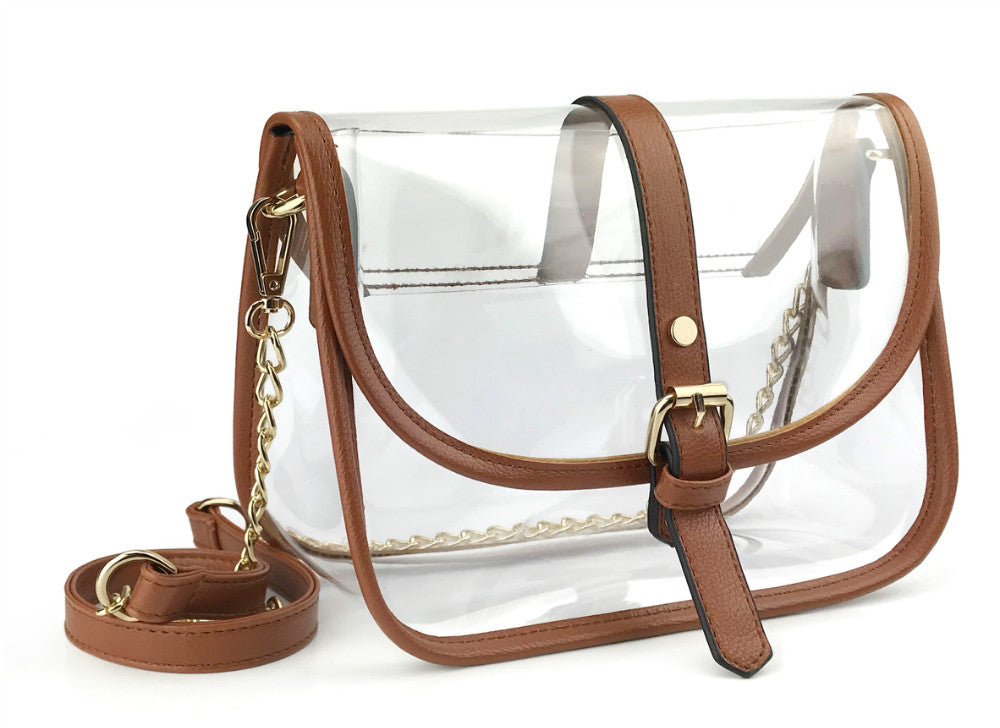 Clear Saddle CrossBody - Hoxis Bags