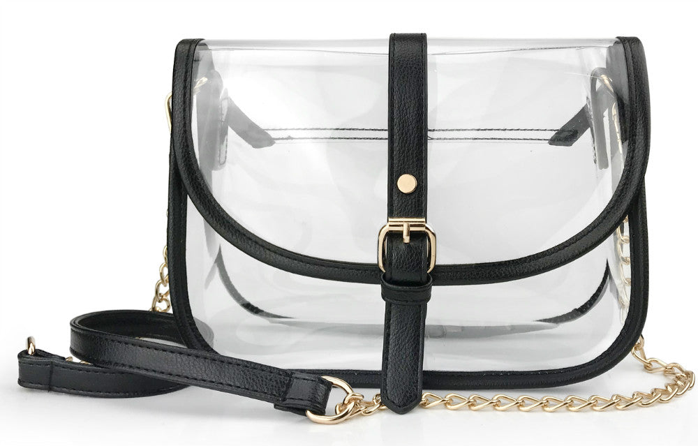 Clear Saddle CrossBody - Hoxis Bags