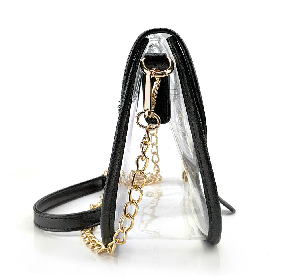 Clear Saddle CrossBody - Hoxis Bags