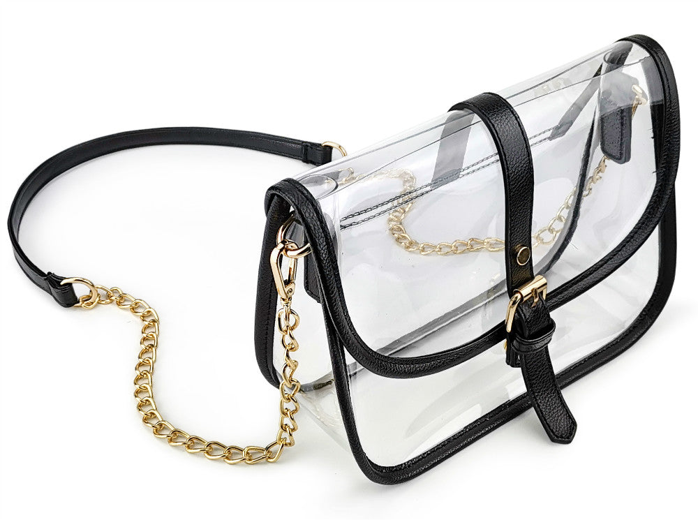 Clear Saddle CrossBody - Hoxis Bags