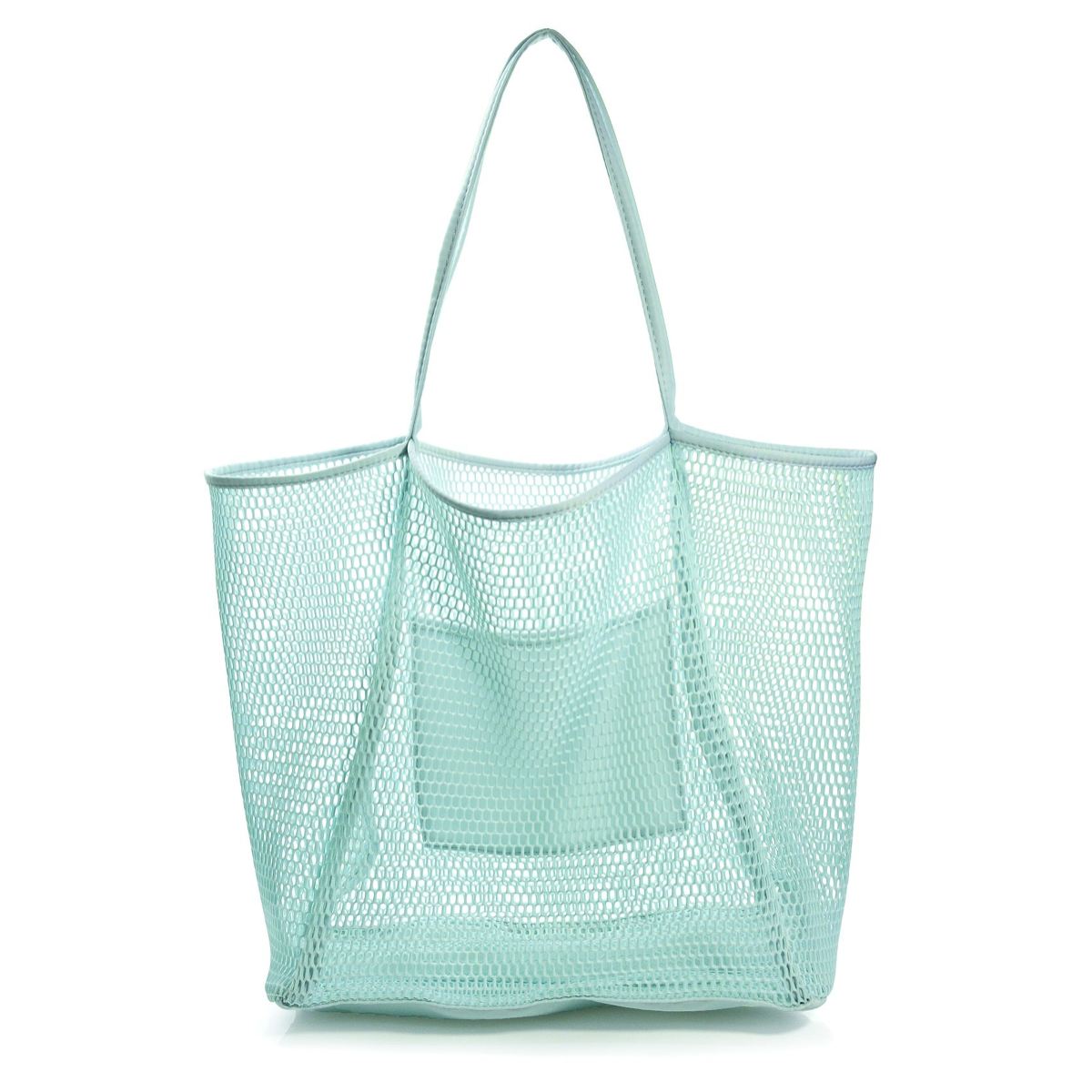 Mesh Beach Tote Ice Blue - Hoxis Bags