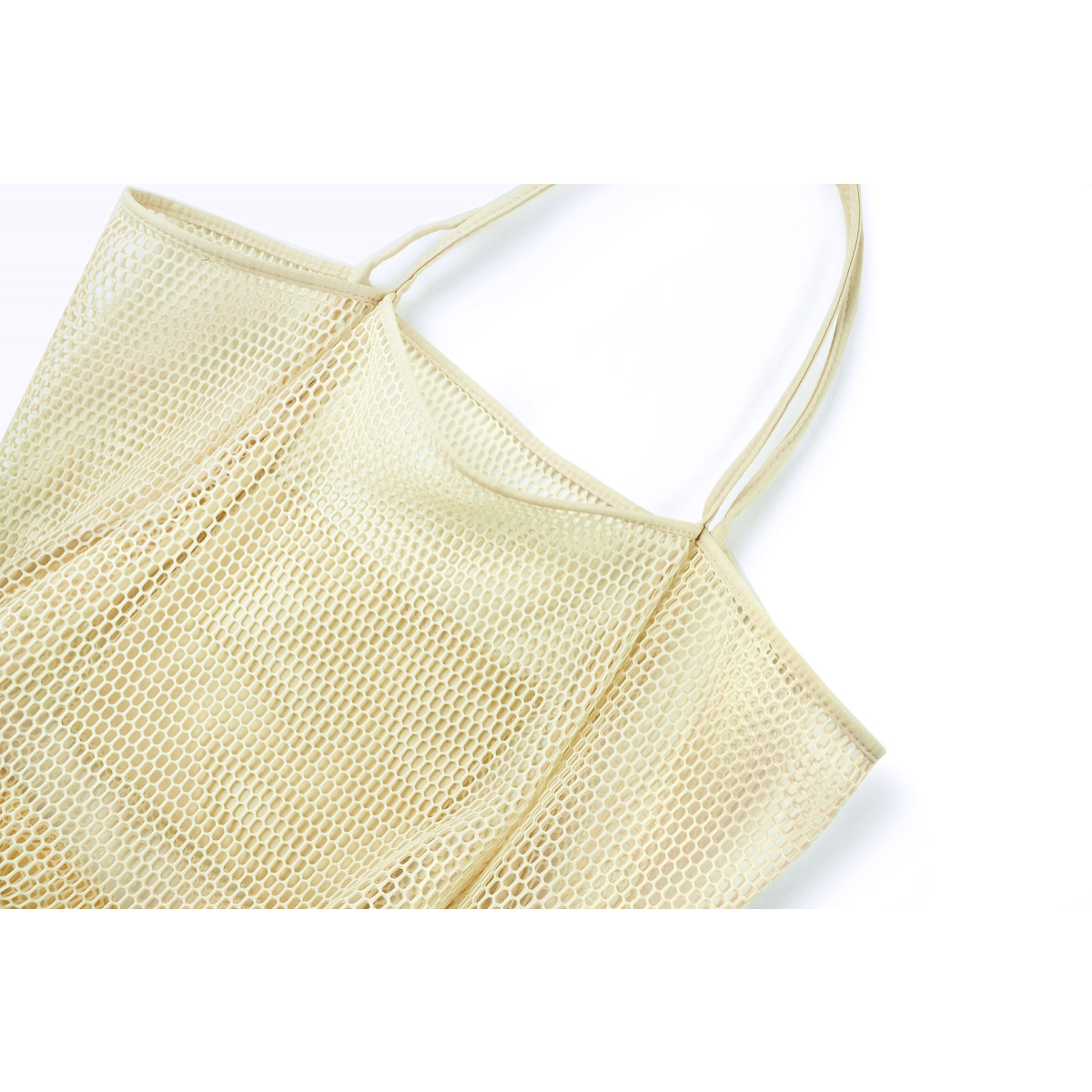 Mesh Beach Tote Beige - Hoxis Bags