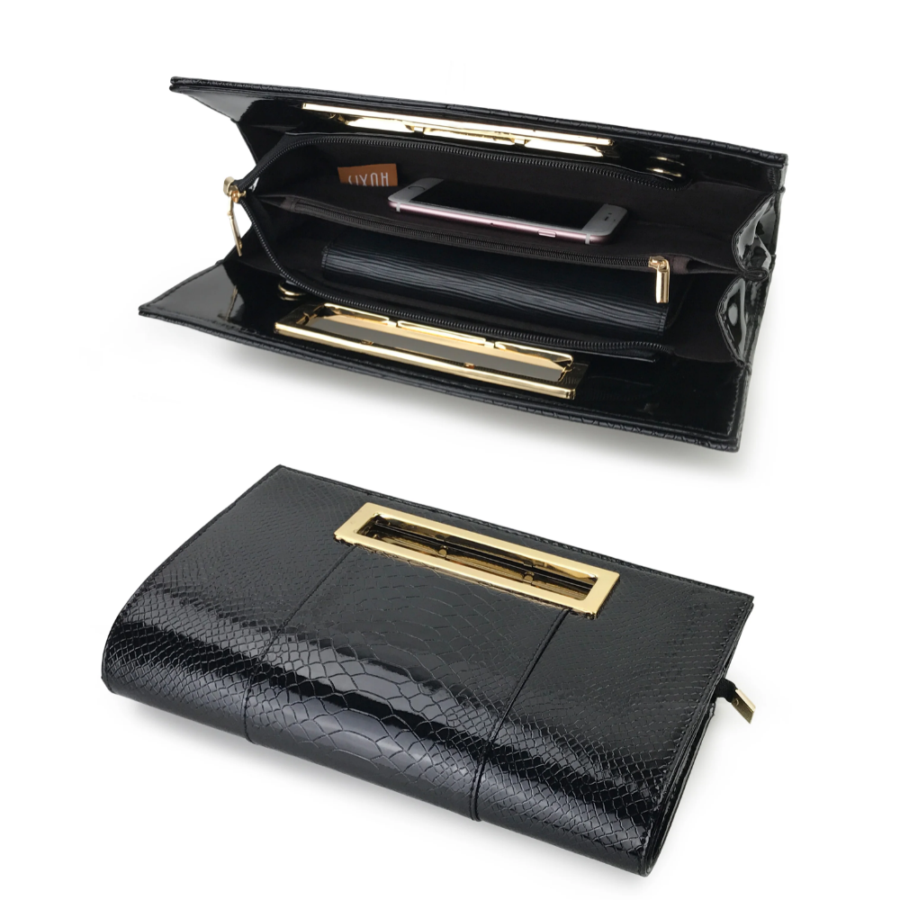 Metal Grip Cut it out Clutch - Hoxis Bags