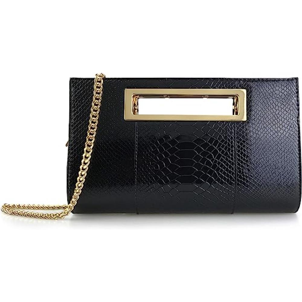 Metal Grip Cut it out Clutch - Hoxis Bags
