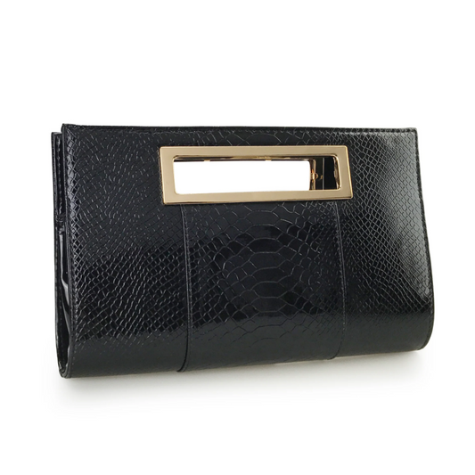 Metal Grip Cut it out Clutch - Hoxis Bags