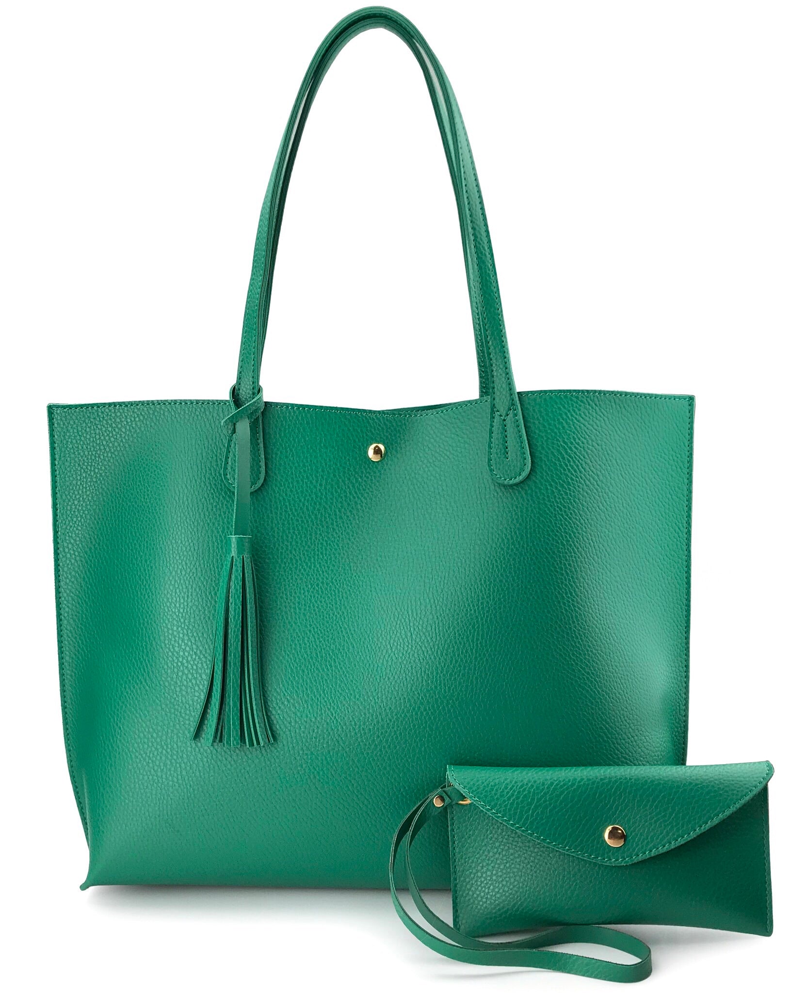 Minimalist Pebbled Faux Leather Tote | Hoxis