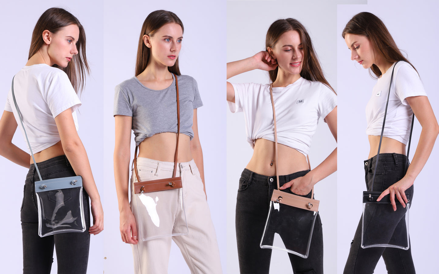 Clear Flat Crossbody - Hoxis Bags