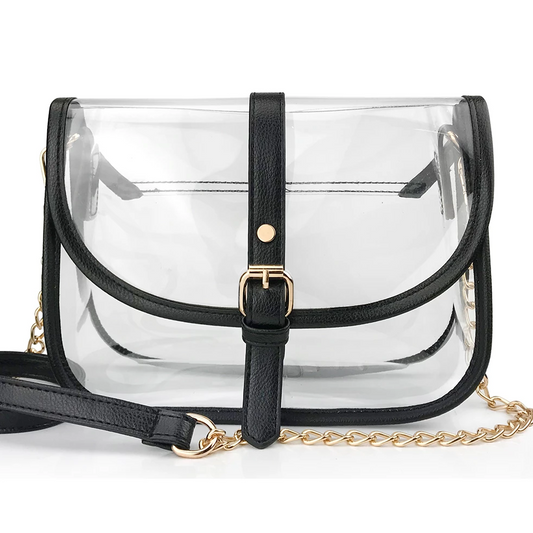 Clear Saddle CrossBody - Hoxis Bags
