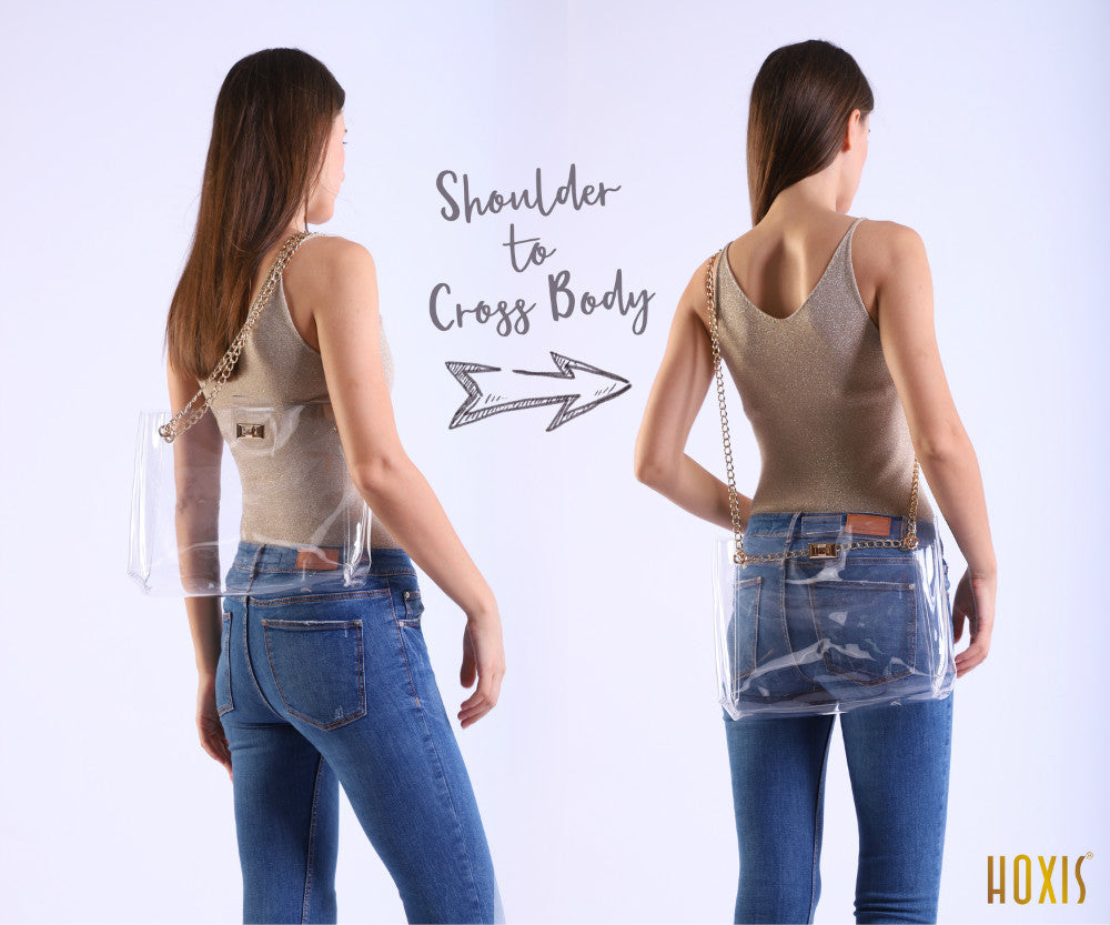Clear Turnlock Shoulder - Hoxis Bags