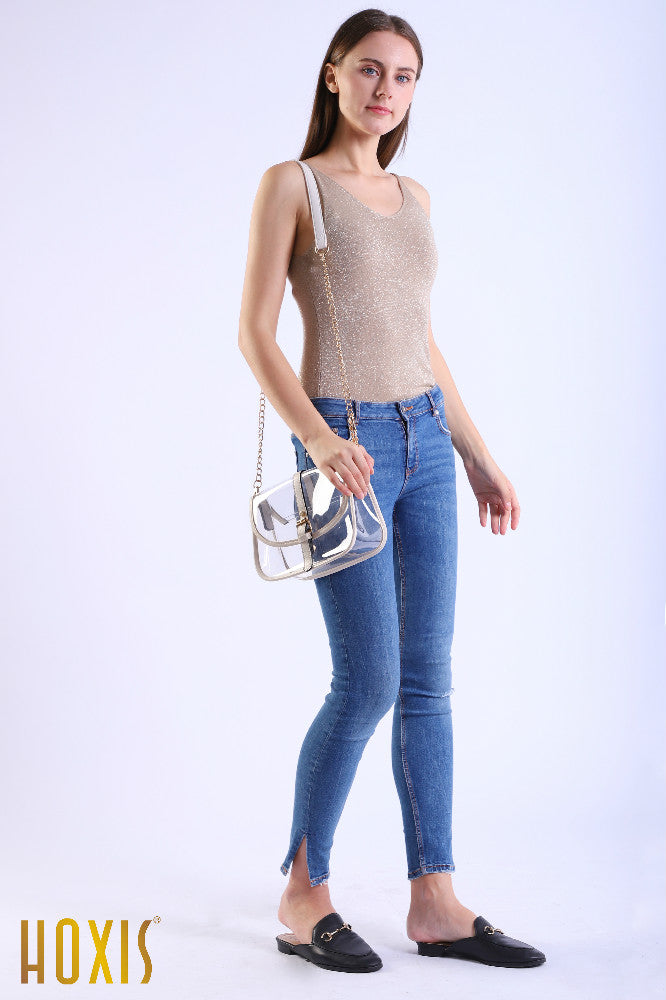 Clear Saddle CrossBody - Hoxis Bags